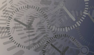 Uzayda saatleri ve modern tasarımı olan kapak ve arkaplan.