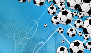 Futbol arenası ve futbol topuyla modern arka plan.