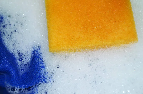 Dishwashing Sponge Dishcloth Sparkling Water — 스톡 사진