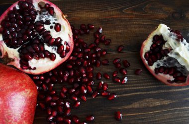 Nar tohumlu kapak ve kart arkaplanı