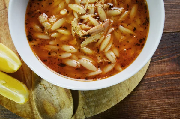 Chicken Noodle Soup Delicious Turkish Soup — Stock Photo, Image