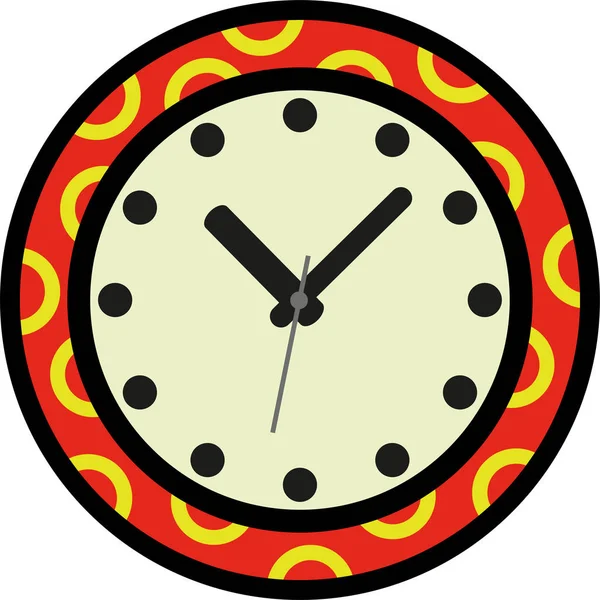 Colorful Cute Wall Clock Kids — 스톡 벡터