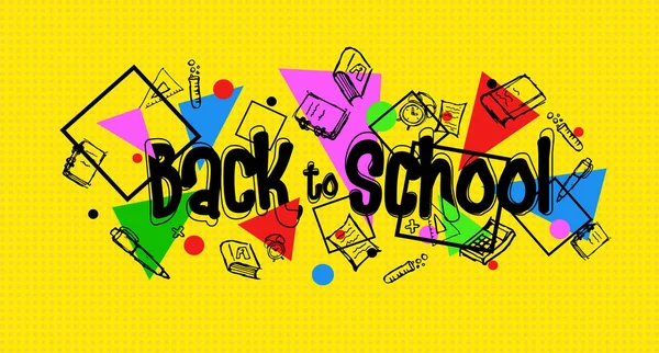 Back School Cute Font — Stock Vector