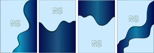 Diseño Portada Moderno Rippling Capa Blanca Sobre Fondo Colorido — Vector de stock