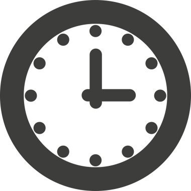 Duvar saati simgesi. Analog zaman saati.