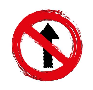 Düz trafik işareti yok