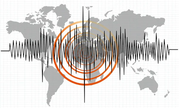 Earthquake Background Seismogram Seismic Measurement — Stock Vector