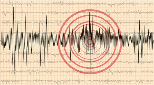 Aardbeving Achtergrond Seismogram Voor Seismische Meting — Stockvector