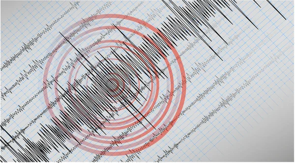 Antecedentes Del Terremoto Sismografía Para Medición Sísmica — Vector de stock