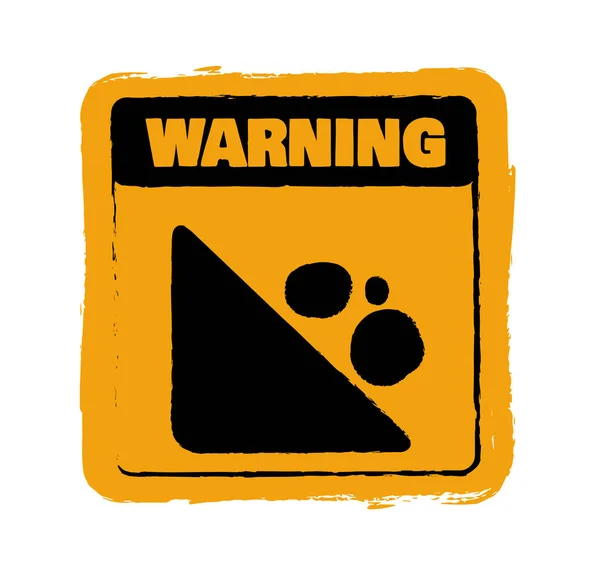 Danger Erosion Warning Icon — Stock Vector