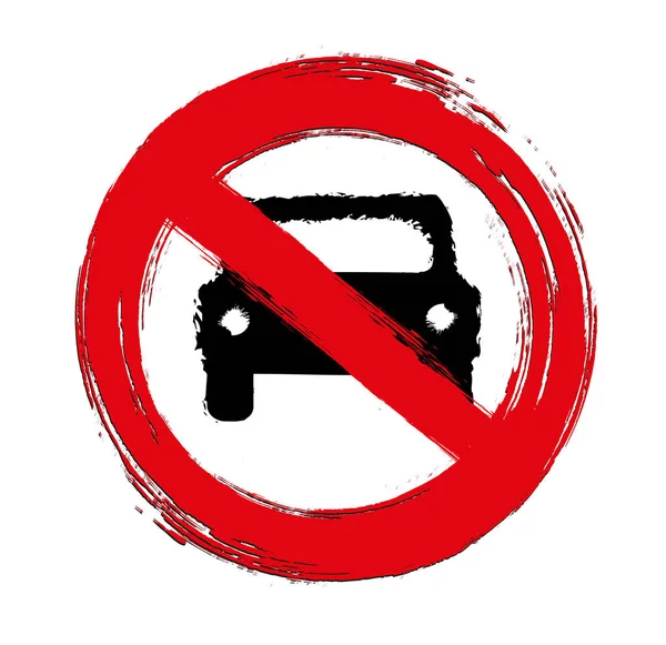 Zakazane Samochody Pojazdy Ikona Wektora — Wektor stockowy