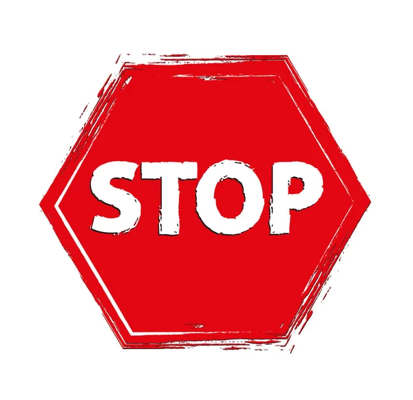 Stoppschild Roter Hintergrund Vektorsymbol — Stockvektor