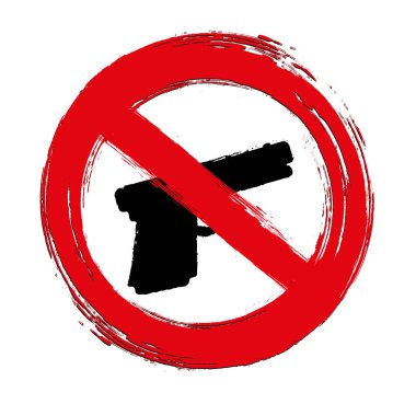 Silah izi yok. Vektör simgesi.