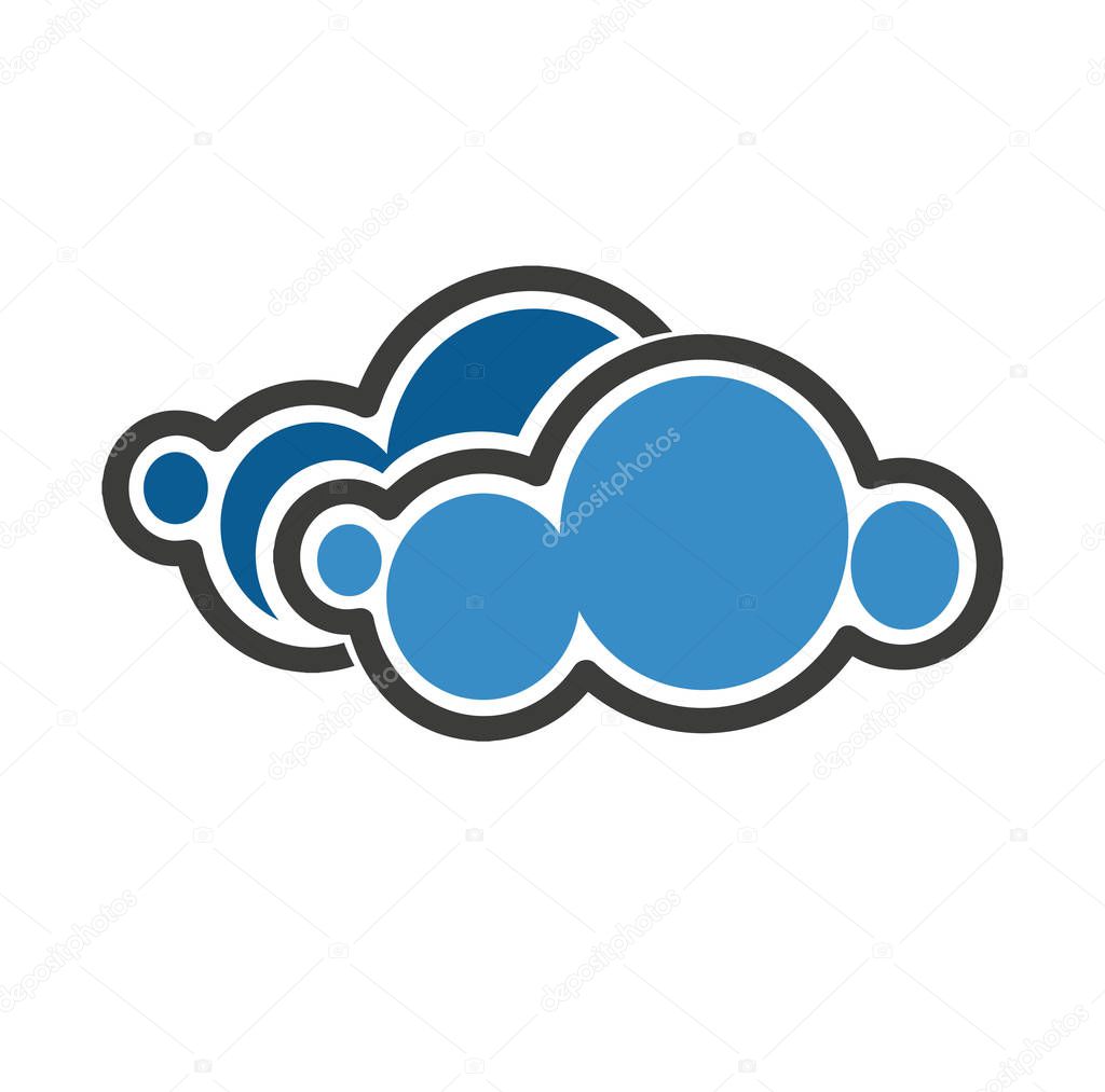 cute cloudy icon. Vector icon 