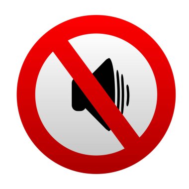 Ses yok. Vektör simgesi