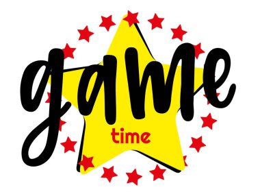 Creatif yazı tipi tasarımı ile oyun zamanı.