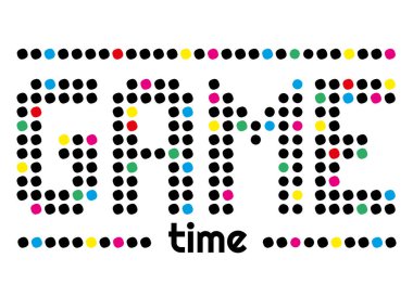 Creatif yazı tipi tasarımı ile oyun zamanı.