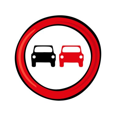 Trafik işaretleri geçersiz. Vektör işareti.