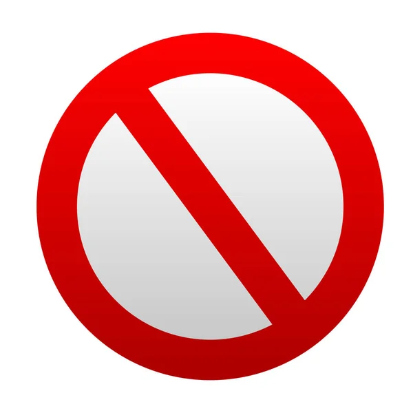 Icono Prohibido Sobre Fondo Blanco — Vector de stock