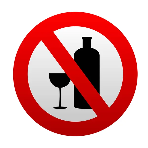 Não Álcool Bebida Sinal Ícone Vetorial — Vetor de Stock
