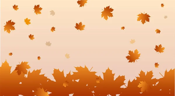 Autumn Background Arranged Leaves — Stock Vector