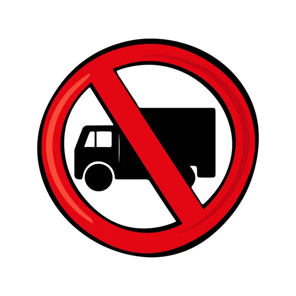 Kein Lkw Zeichen Icon Vektor — Stockvektor