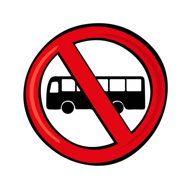 Kein Bus Zeichen Symbol Vektor — Stockvektor