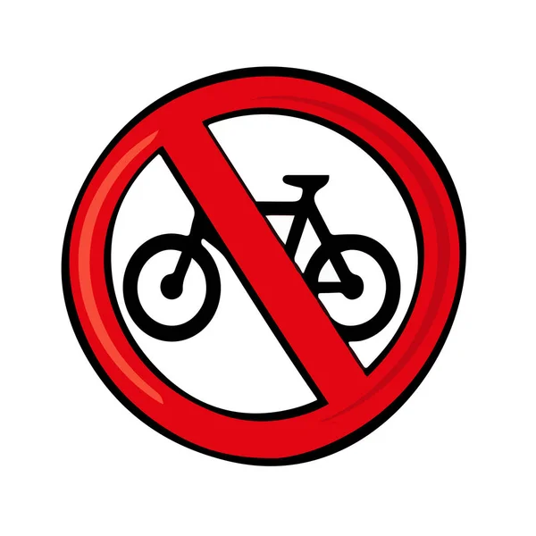 Hay Señales Bicicleta Icono Del Vector — Vector de stock