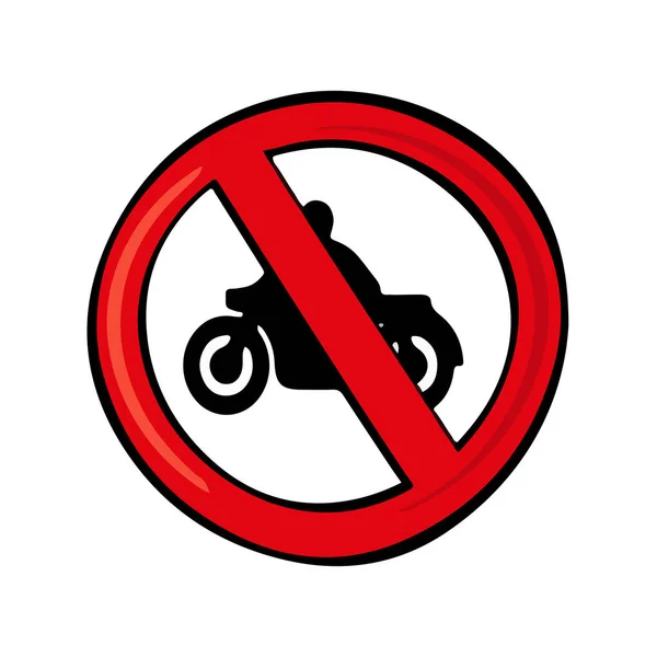Kein Motorrad Schild Vektorsymbol — Stockvektor