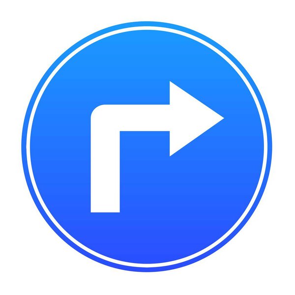 Поверните направо. Значок вектора
.