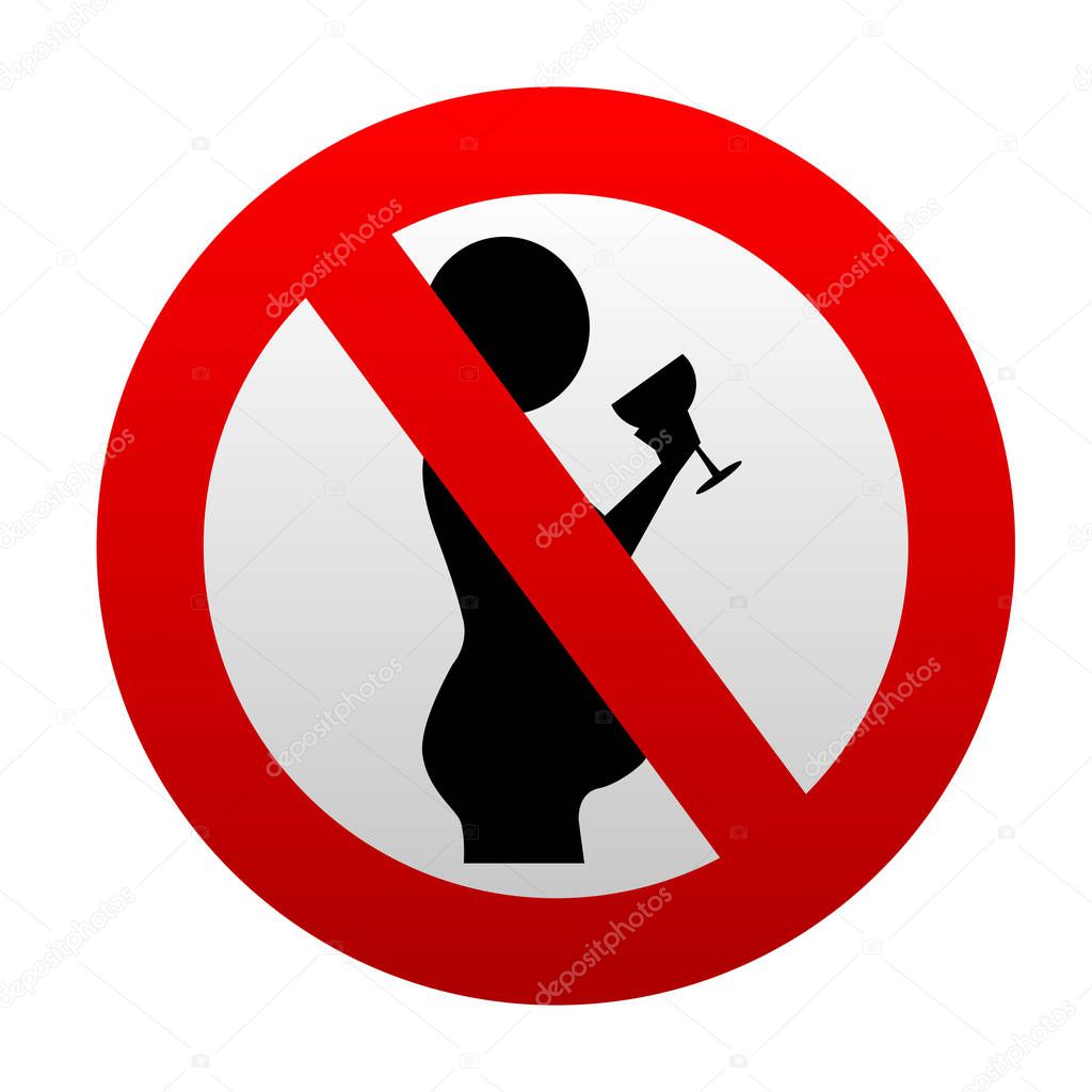 No alcohol during pregnancy sign