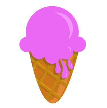 Basit çizilmiş dondurma vektörü.