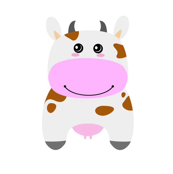 Cute Cartoon Cow Vector — Stock Vector