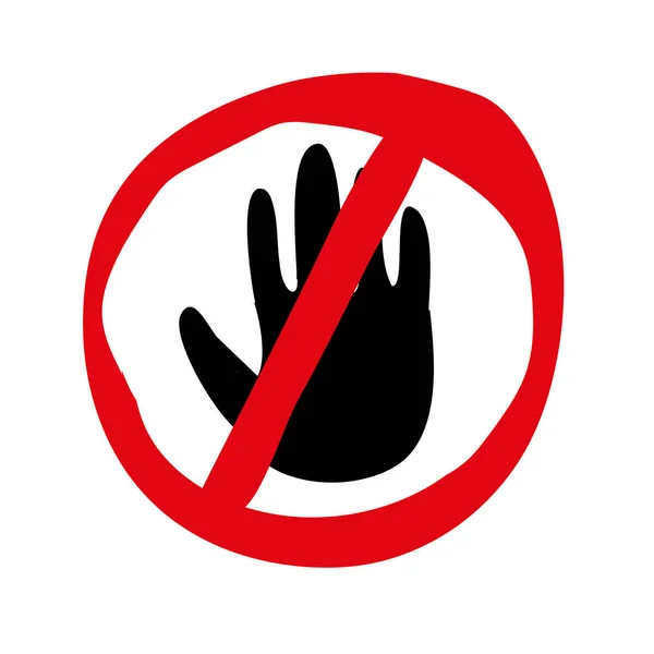Sign Stop Vector Icon — 스톡 벡터