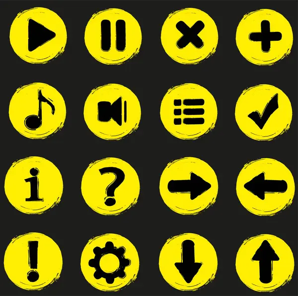 Grunge Game Ikone Vektorsymbole — Stockvektor
