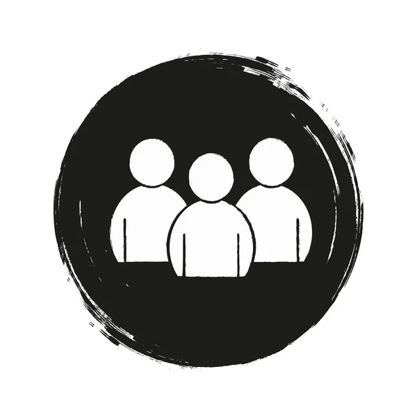 User Group Icon Grunge Vector Icon — 스톡 벡터