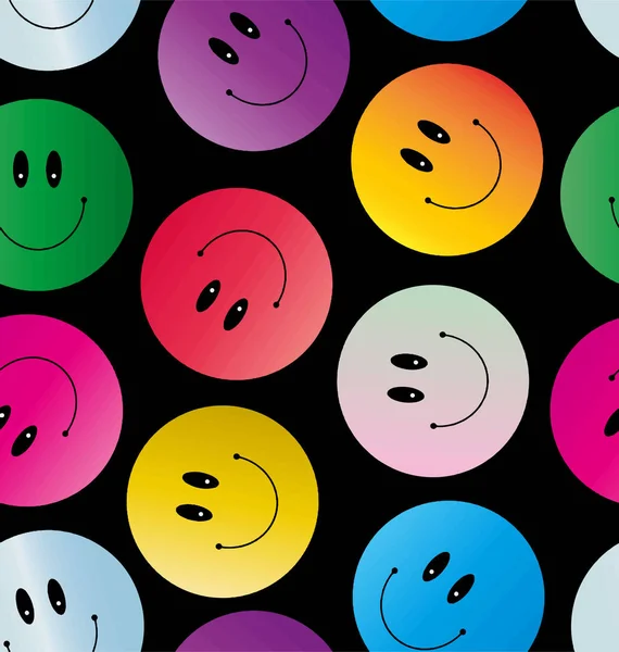 Pola Mulus Dengan Emoji Lucu - Stok Vektor