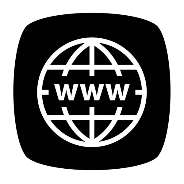Www Icona Vettoriale Segno Internet — Vettoriale Stock