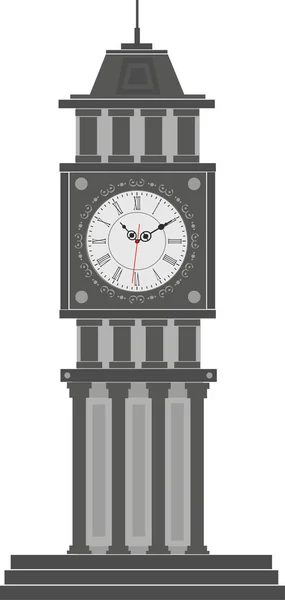 Torre Relógio Histórico Projeto Vetorial — Vetor de Stock