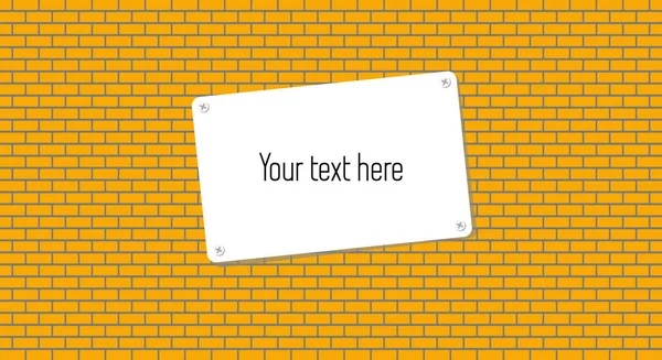 黄色の背景に白い文字空間 — ストックベクタ