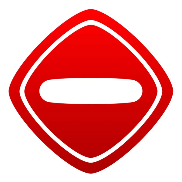 Rode Stopbord Vectorpictogram — Stockvector