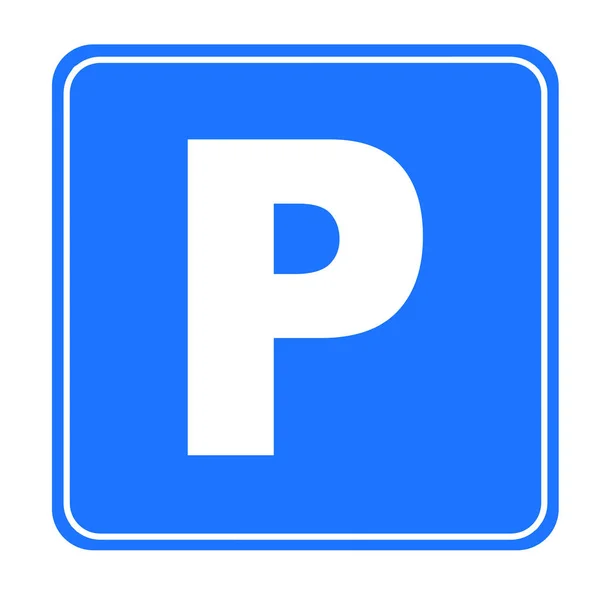 Modrá Parkovací Značka Ikona Vektoru — Stockový vektor