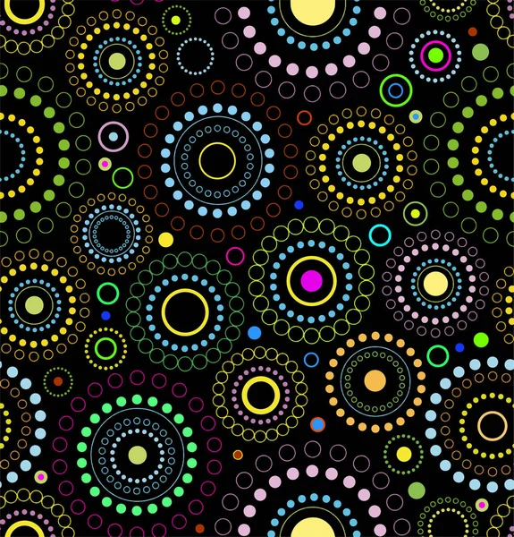 Naadloos Patroon Van Stippen Kleurrijke Geometrische Vormen — Stockvector