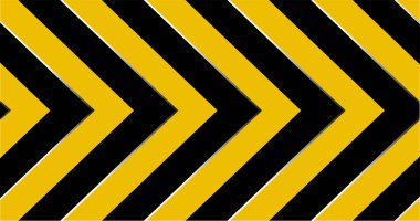 Sarı arkaplanda siyah çizgili uyarı işareti.