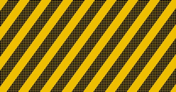 黄色背景上带有黑色条纹的警告标志 — 图库矢量图片
