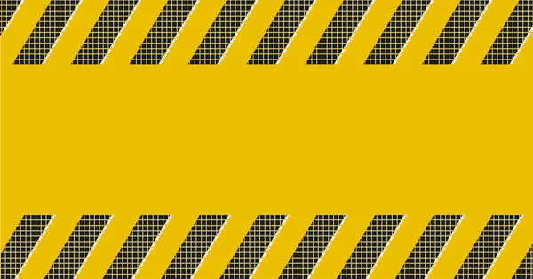 Προειδοποιητικό Σήμα Μαύρες Ρίγες Κίτρινο Φόντο — Διανυσματικό Αρχείο