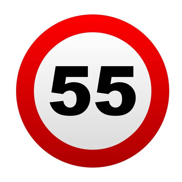 Ограничение скорости дорожных знаков. Значок вектора
.