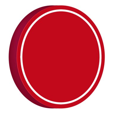 kırmızı boş trafik vektörü işareti