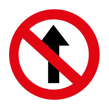 Düz trafik işareti yok 