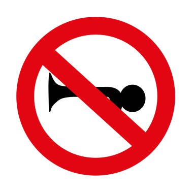 Boynuz işareti yok. Vektör simgesi.